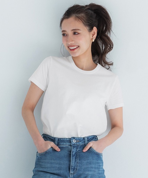 coca（coca）（コカ）の「USAセットインスリーブTシャツ（Tシャツ/カットソー・レディース・ホワイト/ブラック/ブルー・M/L）」の2枚目の写真