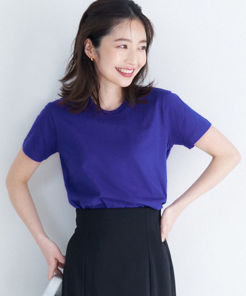 coca（coca）（コカ）の「USAセットインスリーブTシャツ（Tシャツ/カットソー・レディース・ホワイト/ブラック/ブルー・M/L）」の3枚目の写真