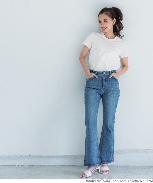 coca（coca）（コカ）の「USAセットインスリーブTシャツ（Tシャツ/カットソー・レディース・ホワイト/ブラック/ブルー・M/L）」の4枚目の写真