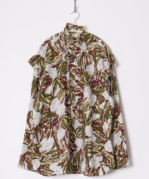 HOLIDAY × suno&morrison フリルチェック 長袖シャツ HOLIDAY（ホリデイ）の「SUNO&MORRISON KHADI RUFFLE RUFFLE