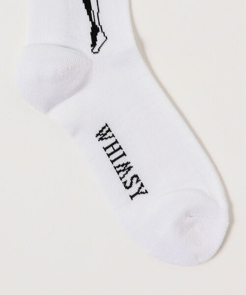 Whimsy(ウィムジー)の「WHIMSY SOCKS / CATHIE SOCKS(ソックス/靴下・メンズ・ホワイト/ブラック・ONE SIZE)」の4枚目の写真