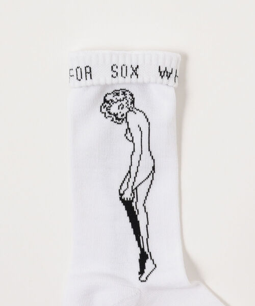 Whimsy(ウィムジー)の「WHIMSY SOCKS / CATHIE SOCKS(ソックス/靴下・メンズ・ホワイト/ブラック・ONE SIZE)」の5枚目の写真