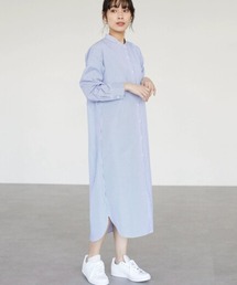 Green　Parks | バンドカラーロング丈シャツワンピースII(ワンピース)