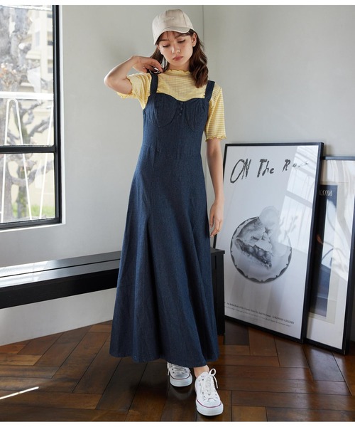 セール デニムコルセット風ワンピース ワンピース Chille チル のファッション通販 Zozotown