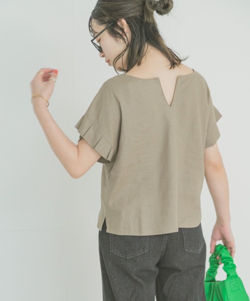 ITEMS URBANRESEARCH(アイテムズ アーバンリサーチ)の「オリガミタックリネンブラウス(シャツ/ブラウス・レディース・モカ/ブラック/チェック/ライトベージュ・FREE)」の20枚目の写真