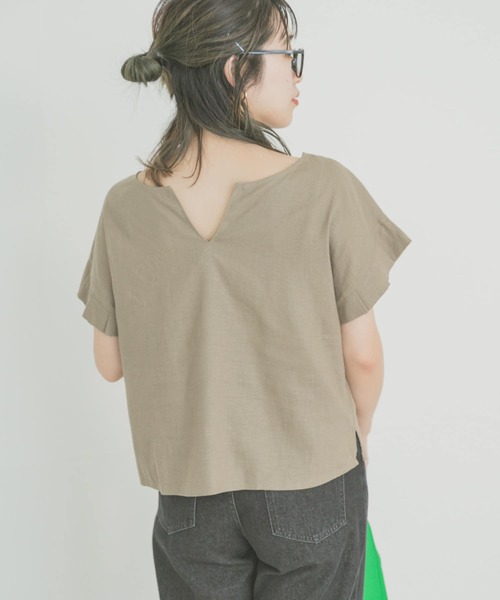 ITEMS URBANRESEARCH(アイテムズ アーバンリサーチ)の「オリガミタックリネンブラウス(シャツ/ブラウス・レディース・モカ/ブラック/チェック/ライトベージュ・FREE)」の19枚目の写真