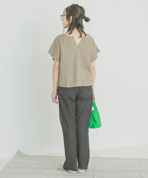 ITEMS URBANRESEARCH(アイテムズ アーバンリサーチ)の「オリガミタックリネンブラウス(シャツ/ブラウス・レディース・モカ/ブラック/チェック/ライトベージュ・FREE)」の13枚目の写真