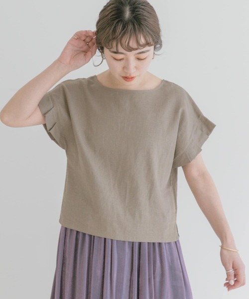 ITEMS URBANRESEARCH(アイテムズ アーバンリサーチ)の「オリガミタックリネンブラウス(シャツ/ブラウス・レディース・モカ/ブラック/チェック/ライトベージュ・FREE)」の11枚目の写真