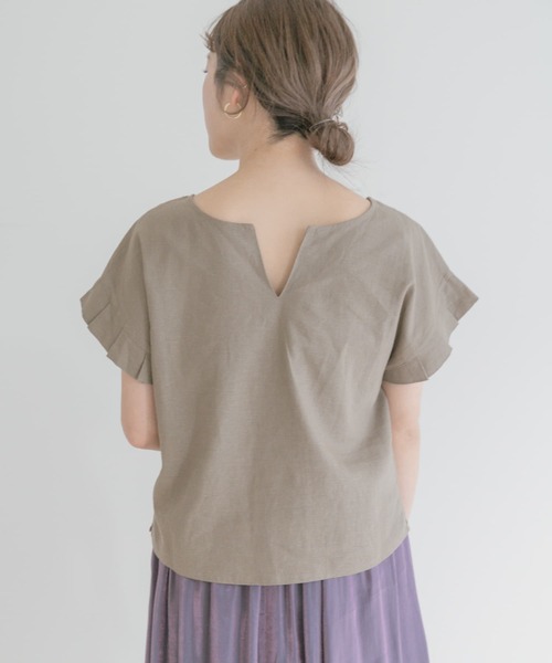 ITEMS URBANRESEARCH(アイテムズ アーバンリサーチ)の「オリガミタックリネンブラウス(シャツ/ブラウス・レディース・モカ/ブラック/チェック/ライトベージュ・FREE)」の8枚目の写真