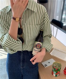 me+em select | 【 5色展開 】カラーストライプオーバーシャツ(シャツ/ブラウス)