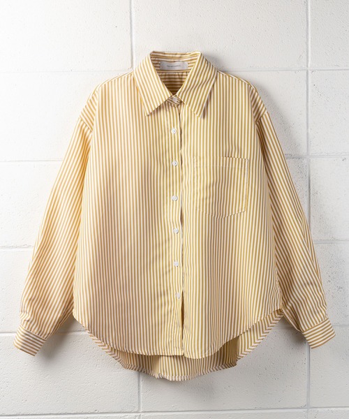 【5色展開】カラーストライプオーバーシャツ