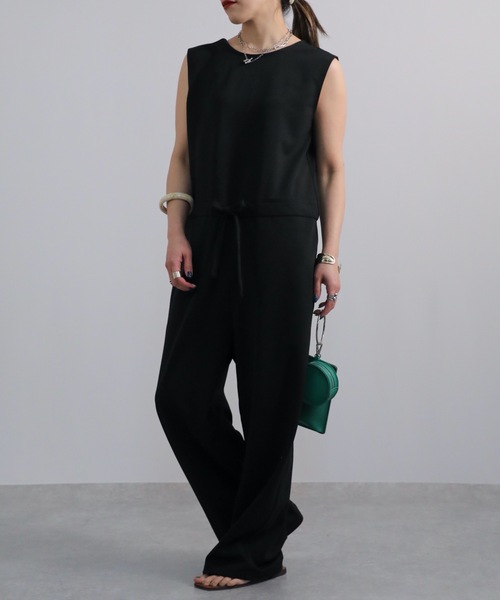 ap retro（アプレトロ）の「ポンチオールインワン（サロペット/オーバーオール・レディース・ブラック/グレイッシュベージュ/スミクロ・FREE）」の12枚目の写真