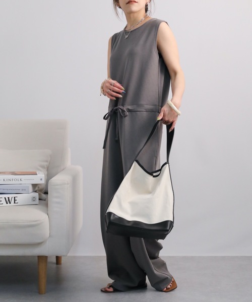 ap retro（アプレトロ）の「ポンチオールインワン（サロペット/オーバーオール・レディース・ブラック/グレイッシュベージュ/スミクロ・FREE）」の21枚目の写真