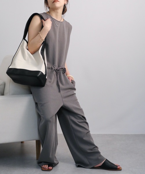 ap retro（アプレトロ）の「ポンチオールインワン（サロペット/オーバーオール・レディース・ブラック/グレイッシュベージュ/スミクロ・FREE）」の18枚目の写真