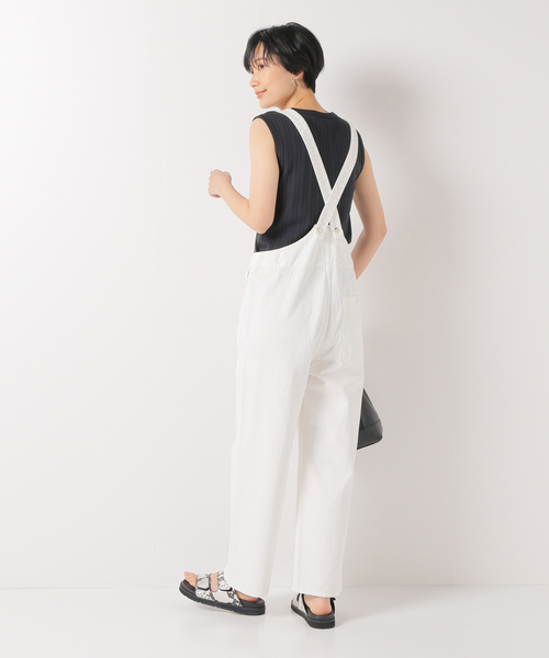 IENA(イエナ)の「スーピマランダムリブノースリーブ(Tシャツ/カットソー・レディース・チャコールグレー/イエロー/ホワイト/ブラック・FREE)」の6枚目の写真