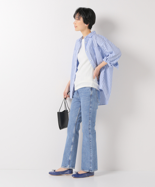 IENA(イエナ)の「スーピマランダムリブノースリーブ(Tシャツ/カットソー・レディース・チャコールグレー/イエロー/ホワイト/ブラック・FREE)」の10枚目の写真