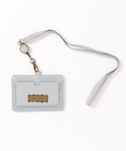 axes femme（アクシーズファム）の「バラ刺繍パスケース（パスケース・レディース・ブラック/ピンク/ブルー・MEDIUM）」の5枚目の写真