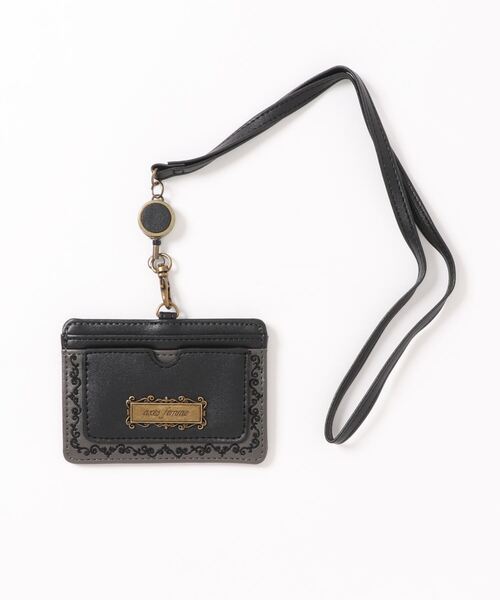 axes femme（アクシーズファム）の「バラ刺繍パスケース（パスケース・レディース・ブラック/ピンク/ブルー・MEDIUM）」の7枚目の写真