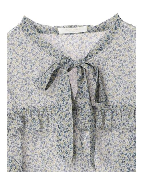 Green　Parks（グリーンパークス）の「小花柄シフォンフリルブラウス（シャツ/ブラウス・レディース・オレンジ/ブルー・FREE）」の13枚目の写真