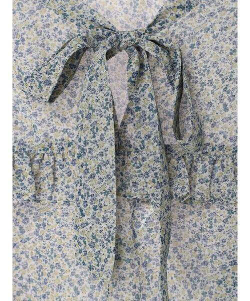 Green　Parks（グリーンパークス）の「小花柄シフォンフリルブラウス（シャツ/ブラウス・レディース・オレンジ/ブルー・FREE）」の17枚目の写真