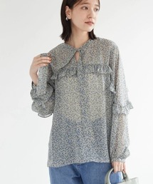 Green　Parks | 小花柄シフォンフリルブラウス(シャツ/ブラウス)