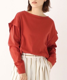 ◆シルキースーピマ フリルデザインカットソー