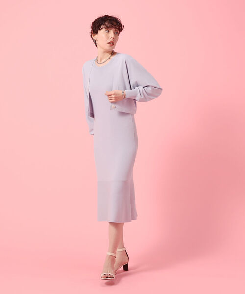 NOLLEY’S Sophi(ノーリーズソフィ)の「マーメイドニットワンピース(ワンピース・レディース・ブラック/サックスブルー・36/38)」の16枚目の写真