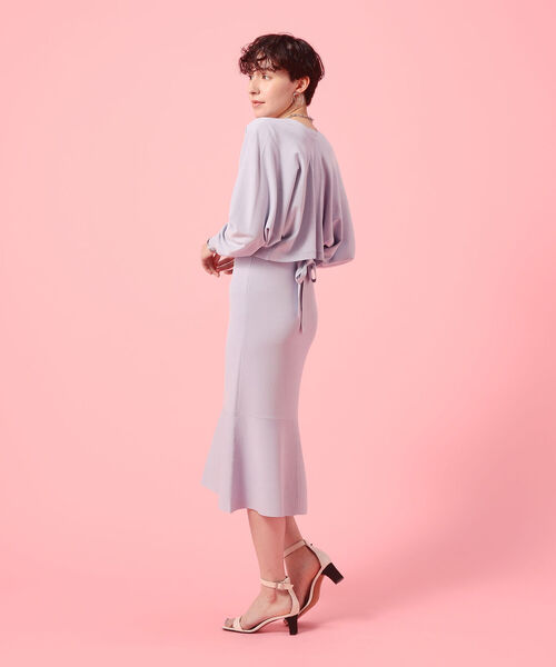 NOLLEY’S Sophi(ノーリーズソフィ)の「マーメイドニットワンピース(ワンピース・レディース・ブラック/サックスブルー・36/38)」の10枚目の写真