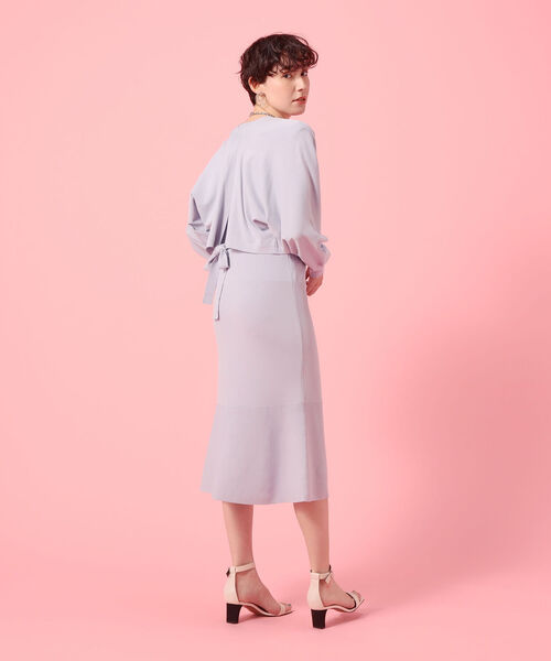 NOLLEY’S Sophi(ノーリーズソフィ)の「マーメイドニットワンピース(ワンピース・レディース・ブラック/サックスブルー・36/38)」の5枚目の写真