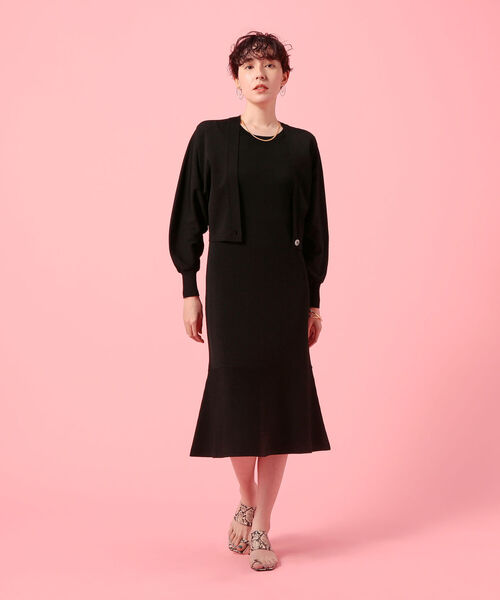 NOLLEY’S Sophi(ノーリーズソフィ)の「マーメイドニットワンピース(ワンピース・レディース・ブラック/サックスブルー・36/38)」の17枚目の写真