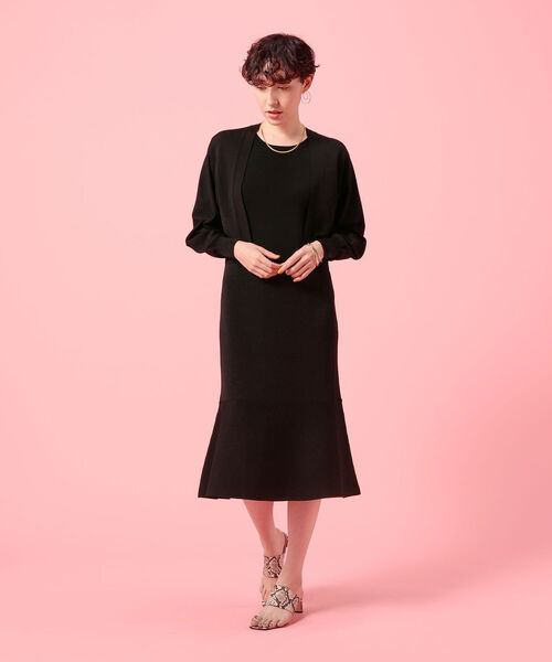 NOLLEY’S Sophi(ノーリーズソフィ)の「マーメイドニットワンピース(ワンピース・レディース・ブラック/サックスブルー・36/38)」の11枚目の写真