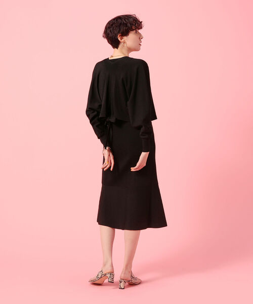 NOLLEY’S Sophi(ノーリーズソフィ)の「マーメイドニットワンピース(ワンピース・レディース・ブラック/サックスブルー・36/38)」の6枚目の写真