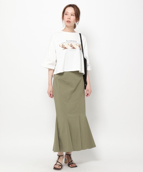mysty woman(ミスティウーマン)の「コラボフォトプリントショートTシャツ 294679(Tシャツ/カットソー・レディース・ホワイト系2/ホワイト系5/ホワイト系8・FREE)」の12枚目の写真