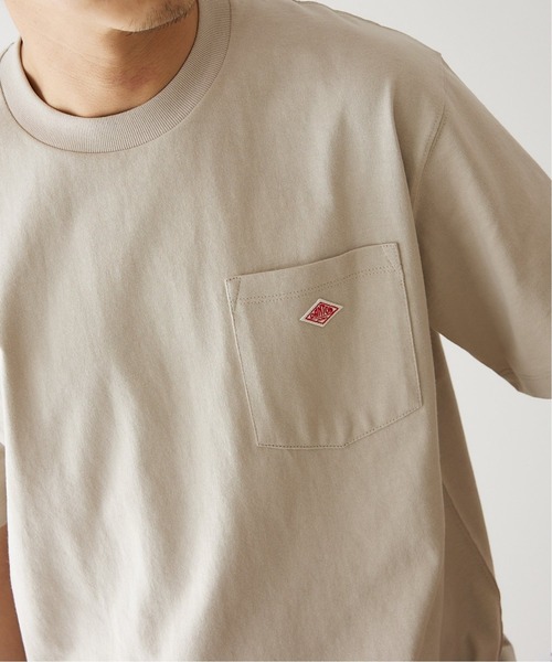 DANTON(ダントン)の「【DANTON / ダントン】 クルーネックポケット Tシャツ(Tシャツ/カットソー・メンズ・ホワイト/チャコールグレー/ベージュ/ネイビー/サックスブルー/アイボリー・40/38/42)」の4枚目の写真