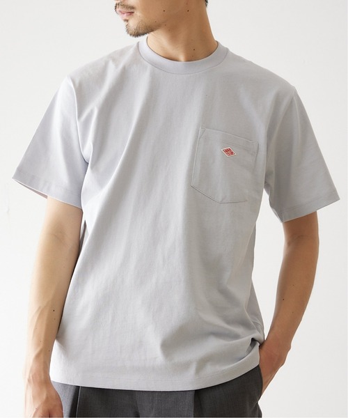 DANTON(ダントン)の「【DANTON / ダントン】 クルーネックポケット Tシャツ(Tシャツ/カットソー・メンズ・ホワイト/チャコールグレー/ベージュ/ネイビー/サックスブルー/アイボリー・40/38/42)」の6枚目の写真