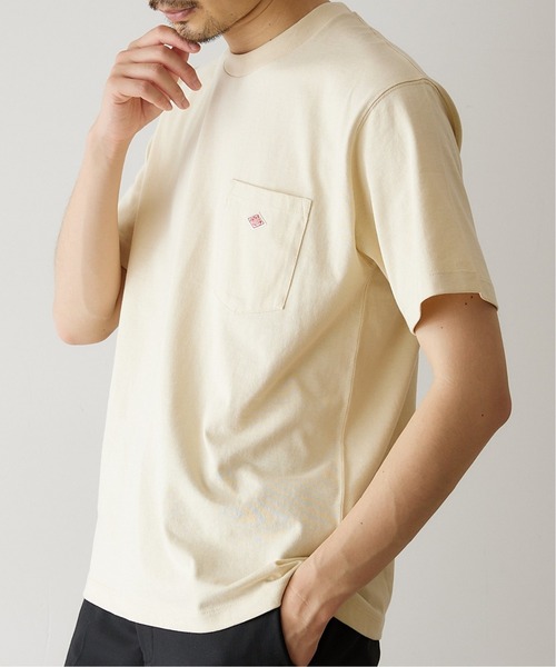 DANTON(ダントン)の「【DANTON / ダントン】 クルーネックポケット Tシャツ(Tシャツ/カットソー・メンズ・ホワイト/チャコールグレー/ベージュ/ネイビー/サックスブルー/アイボリー・40/38/42)」の2枚目の写真