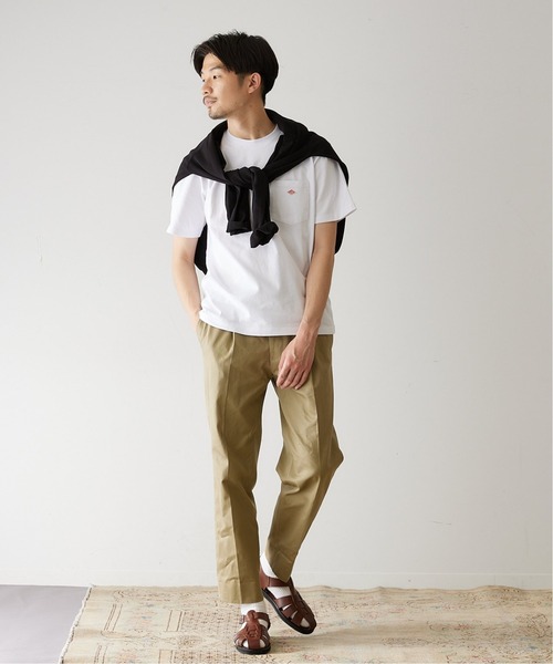DANTON(ダントン)の「【DANTON / ダントン】 クルーネックポケット Tシャツ(Tシャツ/カットソー・メンズ・ホワイト/チャコールグレー/ベージュ/ネイビー/サックスブルー/アイボリー・40/38/42)」の19枚目の写真