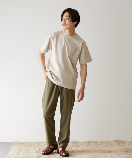 DANTON(ダントン)の「【DANTON / ダントン】 クルーネックポケット Tシャツ(Tシャツ/カットソー・メンズ・ホワイト/チャコールグレー/ベージュ/ネイビー/サックスブルー/アイボリー・40/38/42)」の9枚目の写真