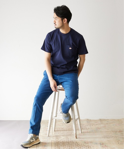 DANTON(ダントン)の「【DANTON / ダントン】 クルーネックポケット Tシャツ(Tシャツ/カットソー・メンズ・ホワイト/チャコールグレー/ベージュ/ネイビー/サックスブルー/アイボリー・40/38/42)」の13枚目の写真