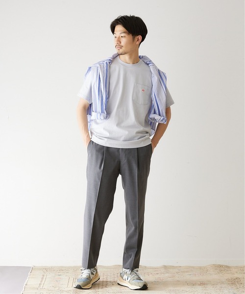 DANTON(ダントン)の「【DANTON / ダントン】 クルーネックポケット Tシャツ(Tシャツ/カットソー・メンズ・ホワイト/チャコールグレー/ベージュ/ネイビー/サックスブルー/アイボリー・40/38/42)」の16枚目の写真