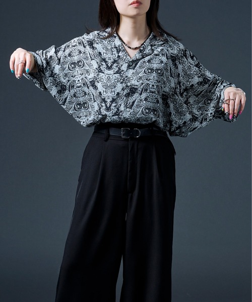 Ellno Loset(エルノロゼット)の「ドルマントロミシャツ(シャツ/ブラウス・メンズ・オフホワイト/ブルーグレー/ライトパープル/ブラック系・MEDIUM/LARGE)」の14枚目の写真