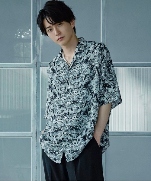Ellno Loset(エルノロゼット)の「ドルマントロミシャツ(シャツ/ブラウス・メンズ・オフホワイト/ブルーグレー/ライトパープル/ブラック系・MEDIUM/LARGE)」の20枚目の写真