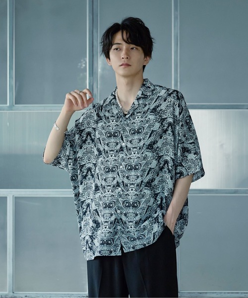 Ellno Loset(エルノロゼット)の「ドルマントロミシャツ(シャツ/ブラウス・メンズ・オフホワイト/ブルーグレー/ライトパープル/ブラック系・MEDIUM/LARGE)」の19枚目の写真