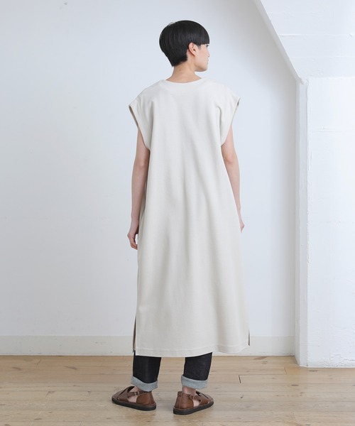 Plantation（プランテーション）の「アーバンジャージ/ロングベスト / (O)（ベスト・レディース・ベージュ/ネイビー・M size）」の5枚目の写真