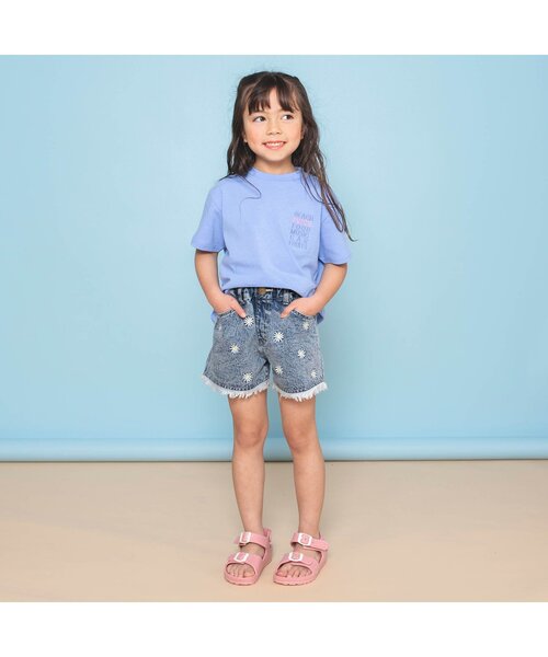 BREEZE（ブリーズ）の「フリンジデニムお花刺繍ショートパンツ（その他パンツ・キッズ・ブルー/サックスブルー・100/140/130/120/90/110/80）」の19枚目の写真
