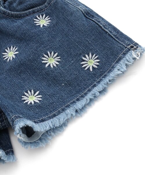 BREEZE（ブリーズ）の「フリンジデニムお花刺繍ショートパンツ（その他パンツ・キッズ・ブルー/サックスブルー・100/140/130/120/90/110/80）」の4枚目の写真