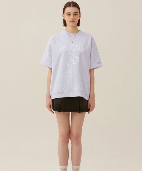 tシャツ KIRSH ARCH LOGO CHERRY SHORT SLEEVE SWEAT キルシーアーチロゴチェリー半袖スウェット レディース セール】KIRSH ARCH LOGO CHERRY SHORT SLEEVE SWEAT キルシー