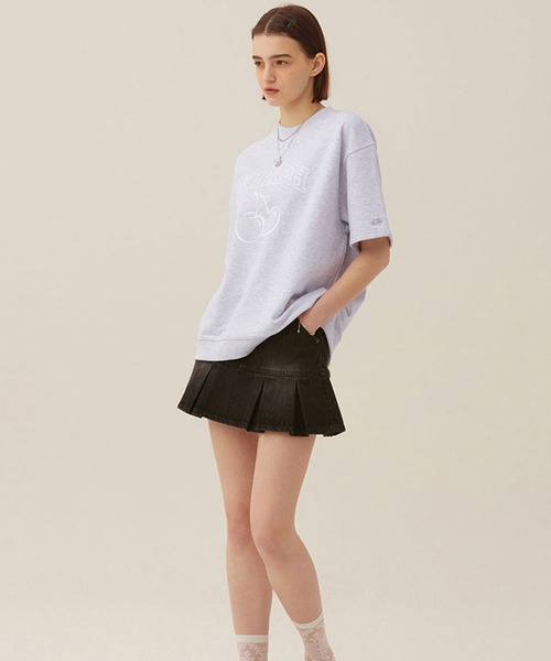 tシャツ KIRSH ARCH LOGO CHERRY SHORT SLEEVE SWEAT キルシーアーチロゴチェリー半袖スウェット レディース セール】KIRSH ARCH LOGO CHERRY SHORT SLEEVE SWEAT キルシー