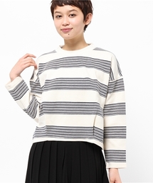 CIAOPANIC | 【Ciaopanic】ポンチボーダー裾タックPO(Tシャツ/カットソー)