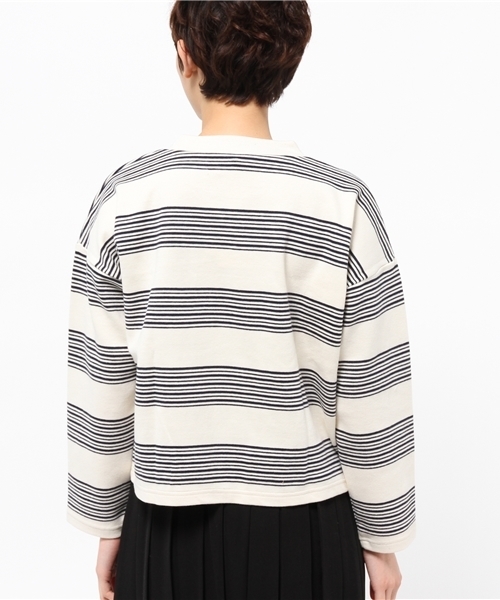 CIAOPANIC（チャオパニック）の「【Ciaopanic】ポンチボーダー裾タックPO（Tシャツ/カットソー・レディース・グレー/レッド/ネイビー・FREE）」の7枚目の写真